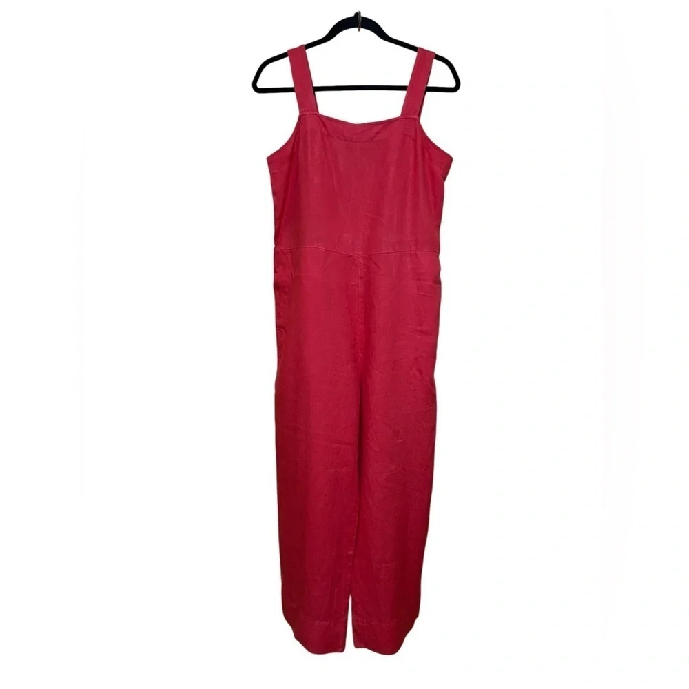 Everlane Red 100% Linen Jumper in Size 6.